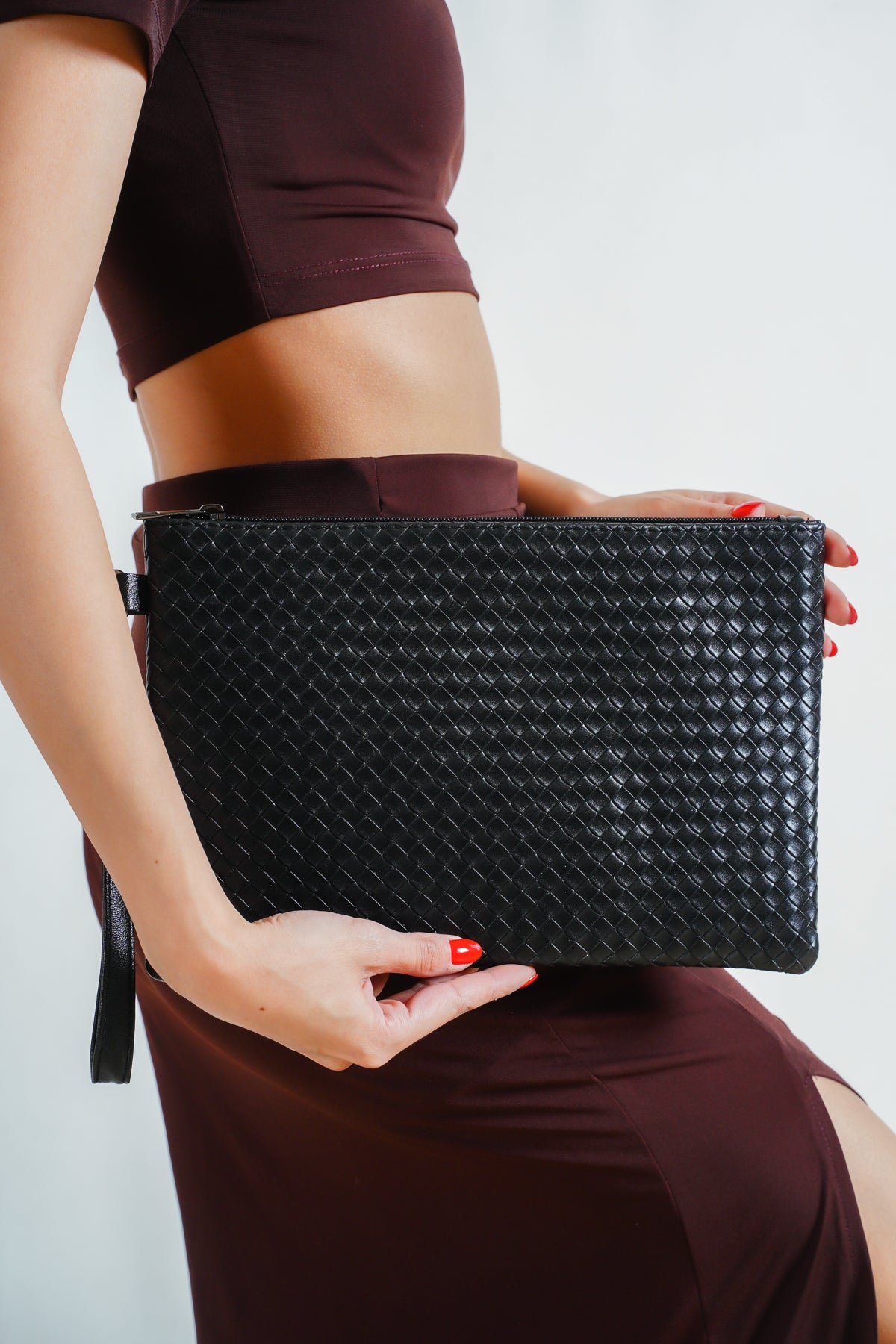 Örme Desenli Paris 222 Kadın Clutch Çanta