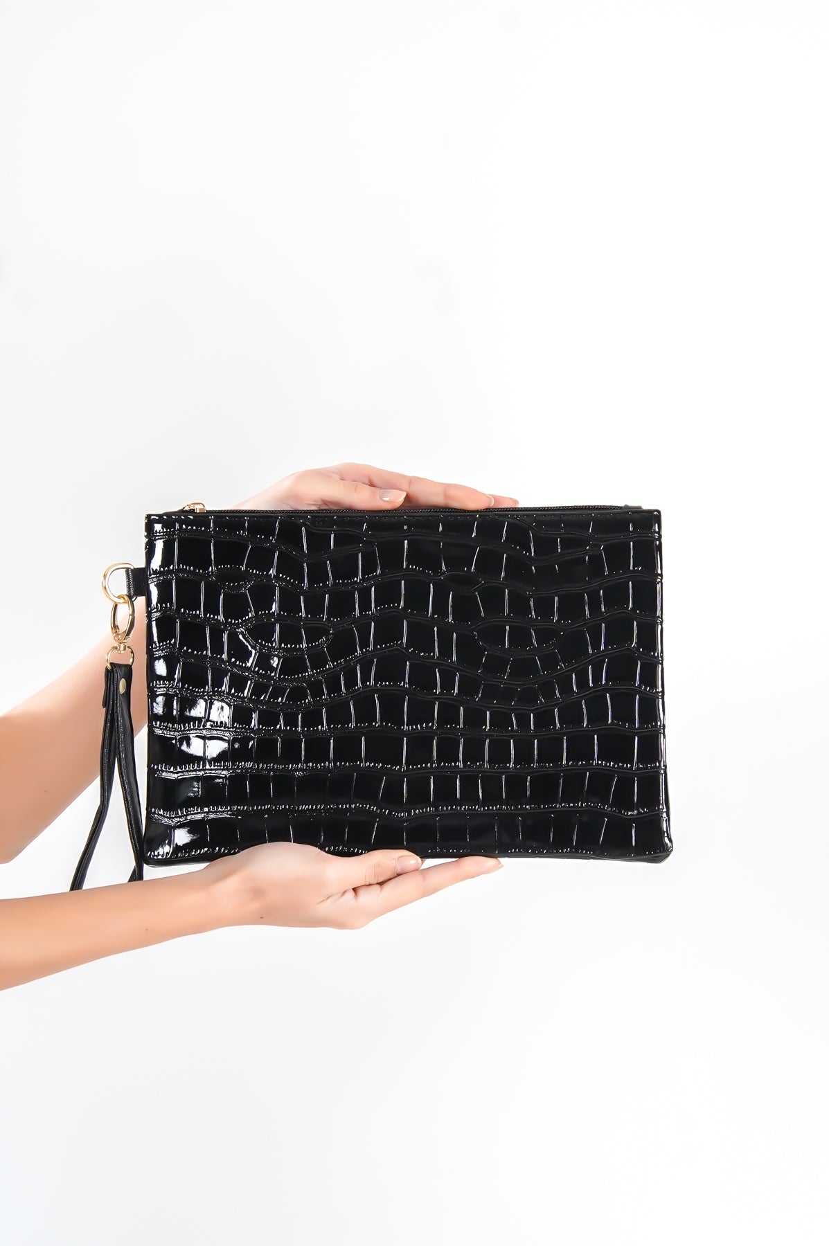 Rugan Kroko Desenli Paris 222 Kadın Clutch Çanta