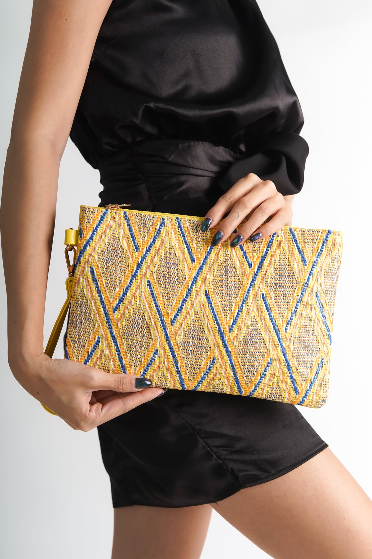 Paris Hasır Kadın Clutch Çanta