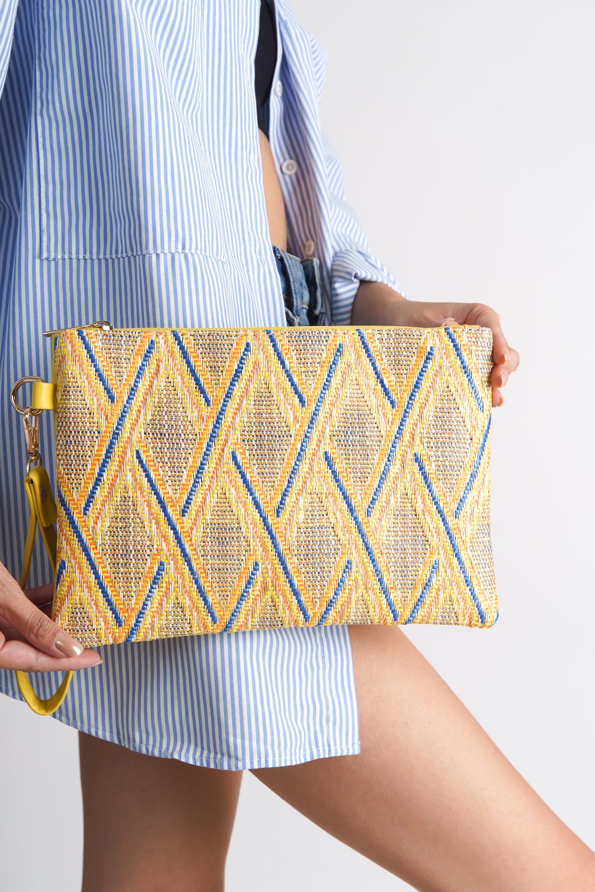 Paris Hasır Kadın Clutch Çanta