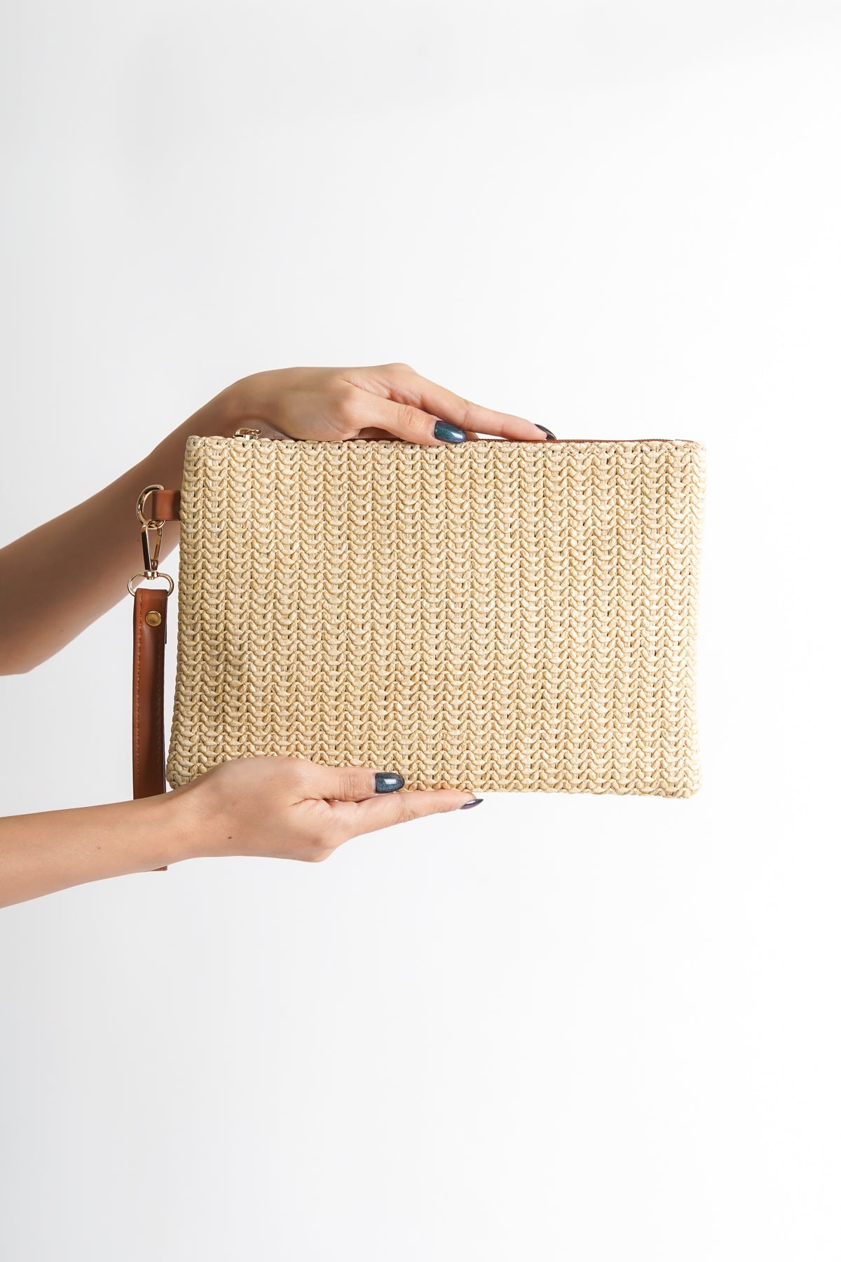 Paris Hasır Kadın Clutch Çanta